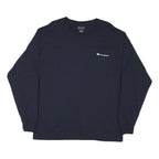 CHAMPION Mens Navy Blue Long Sleeve Crew Neck T-Shirt XL Cotton Blend