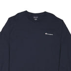 CHAMPION Mens Navy Blue Long Sleeve Crew Neck T-Shirt XL Cotton Blend