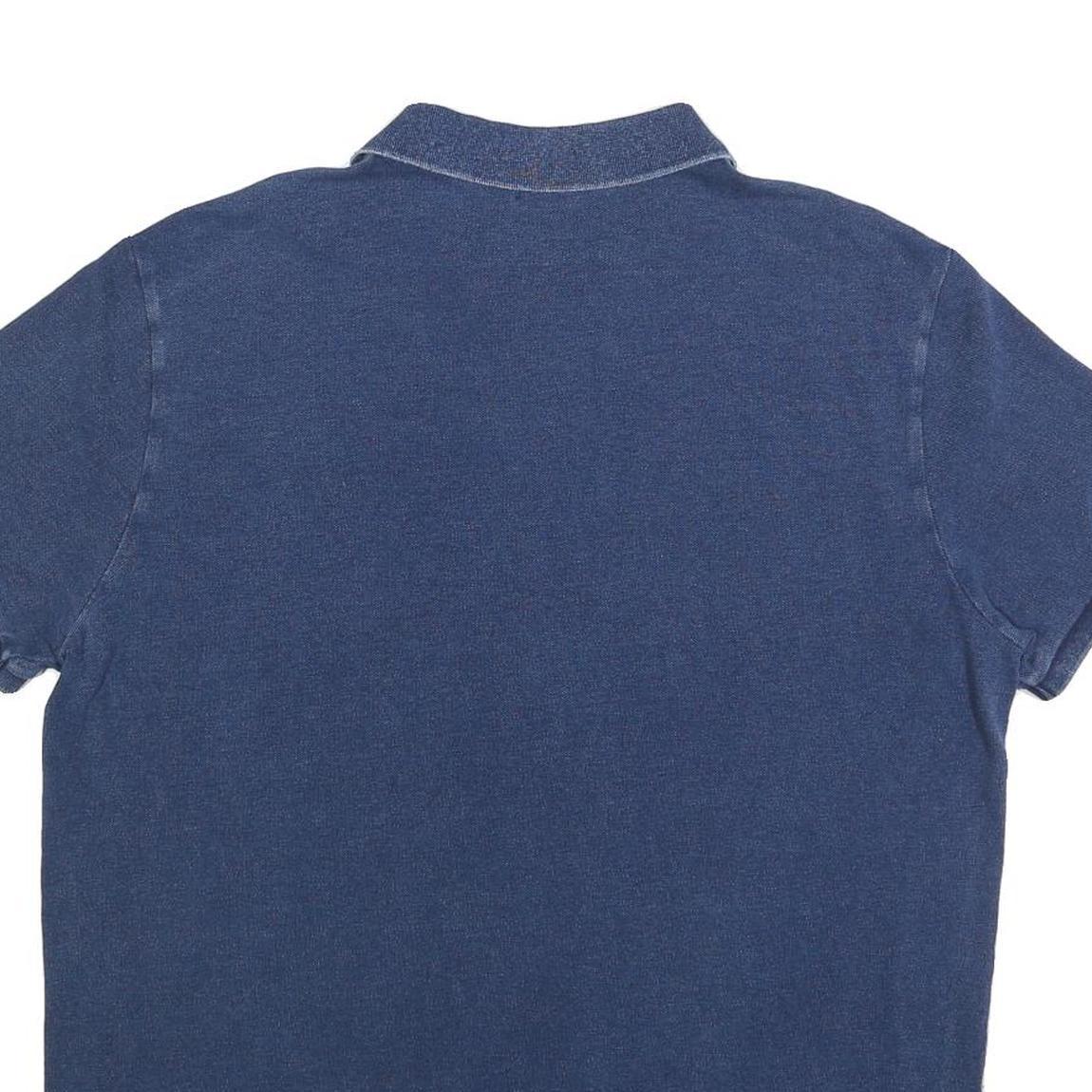 POLO RALPH LAUREN Mens Blue Short Sleeve Plain XL Cotton Polo Shirt Casual