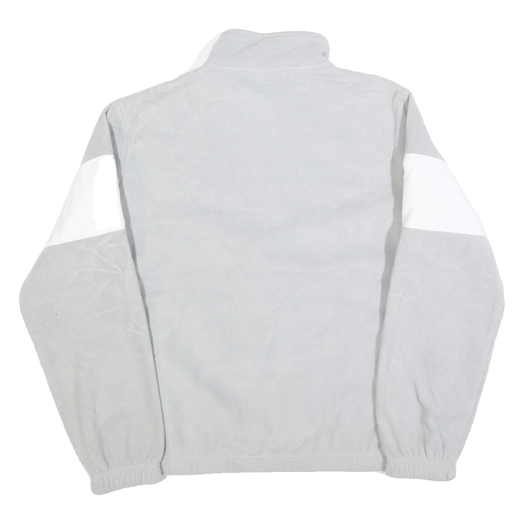 FILA Womens Grey & White Polyester Patterned 1/4 Zip Jumper M Casual Sport