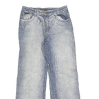 SIKE DA Mens Relaxed Blue Denim Light Jeans W28 L30 Sporty Zip Closure