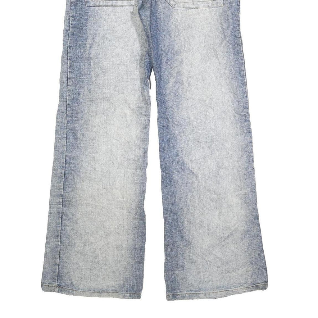 SIKE DA Mens Relaxed Blue Denim Light Jeans W28 L30 Sporty Zip Closure