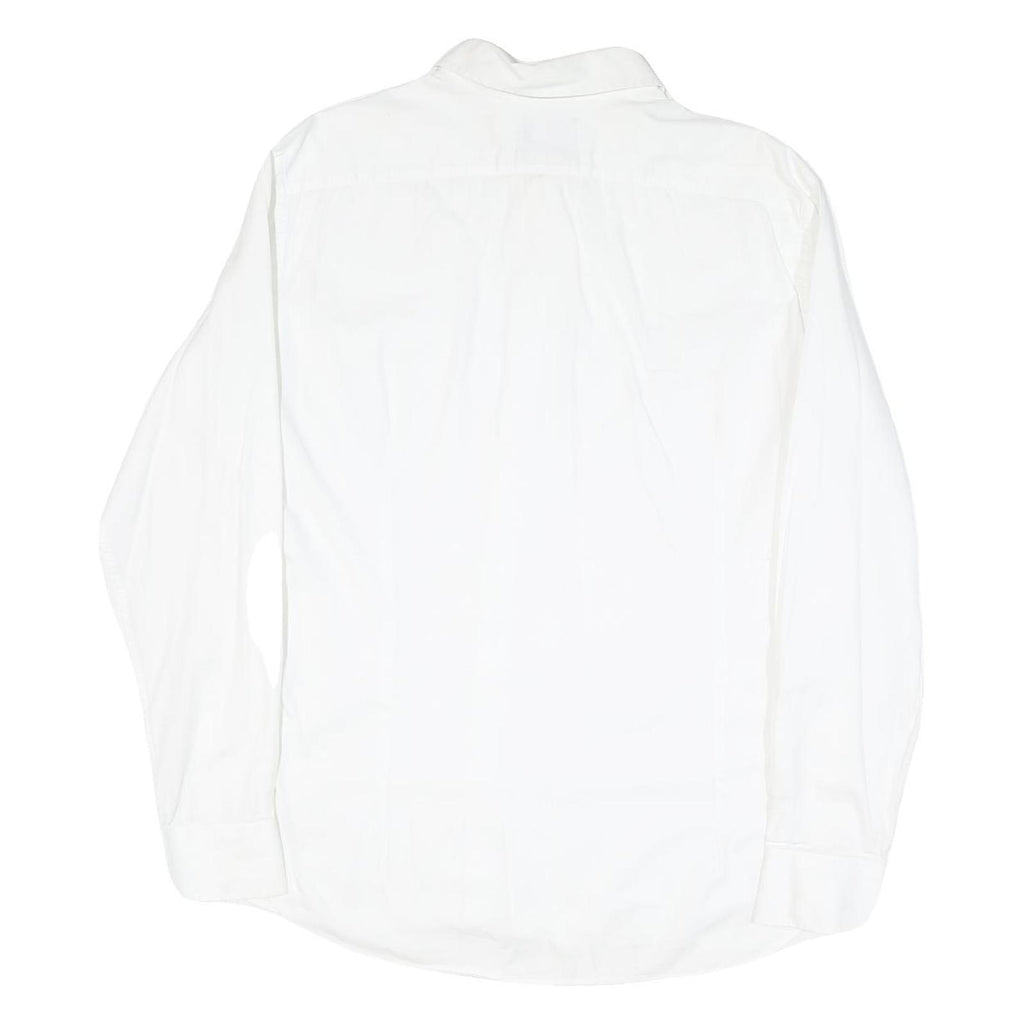 EMPORIO ARMANI Mens White Cotton Blend Shirt XL Smart Classic Button Up Formal