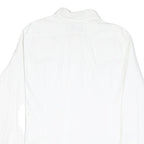 EMPORIO ARMANI Mens White Cotton Blend Shirt XL Smart Classic Button Up Formal