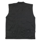 PARKLANDS Mens Black Cotton Blend Utility Jacket XL Mesh Panels Multi Pocket Zip