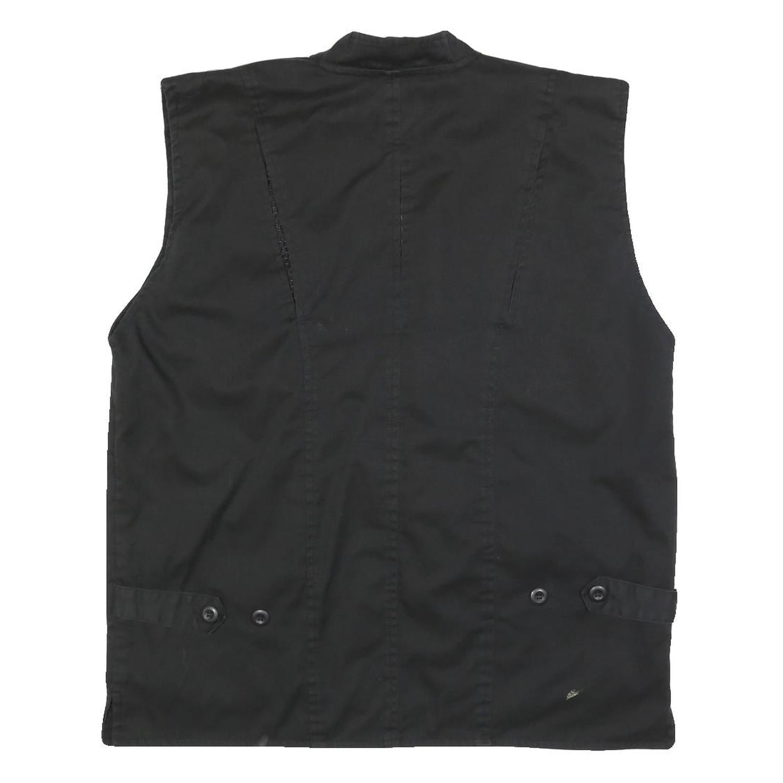 PARKLANDS Mens Black Cotton Blend Utility Jacket XL Mesh Panels Multi Pocket Zip