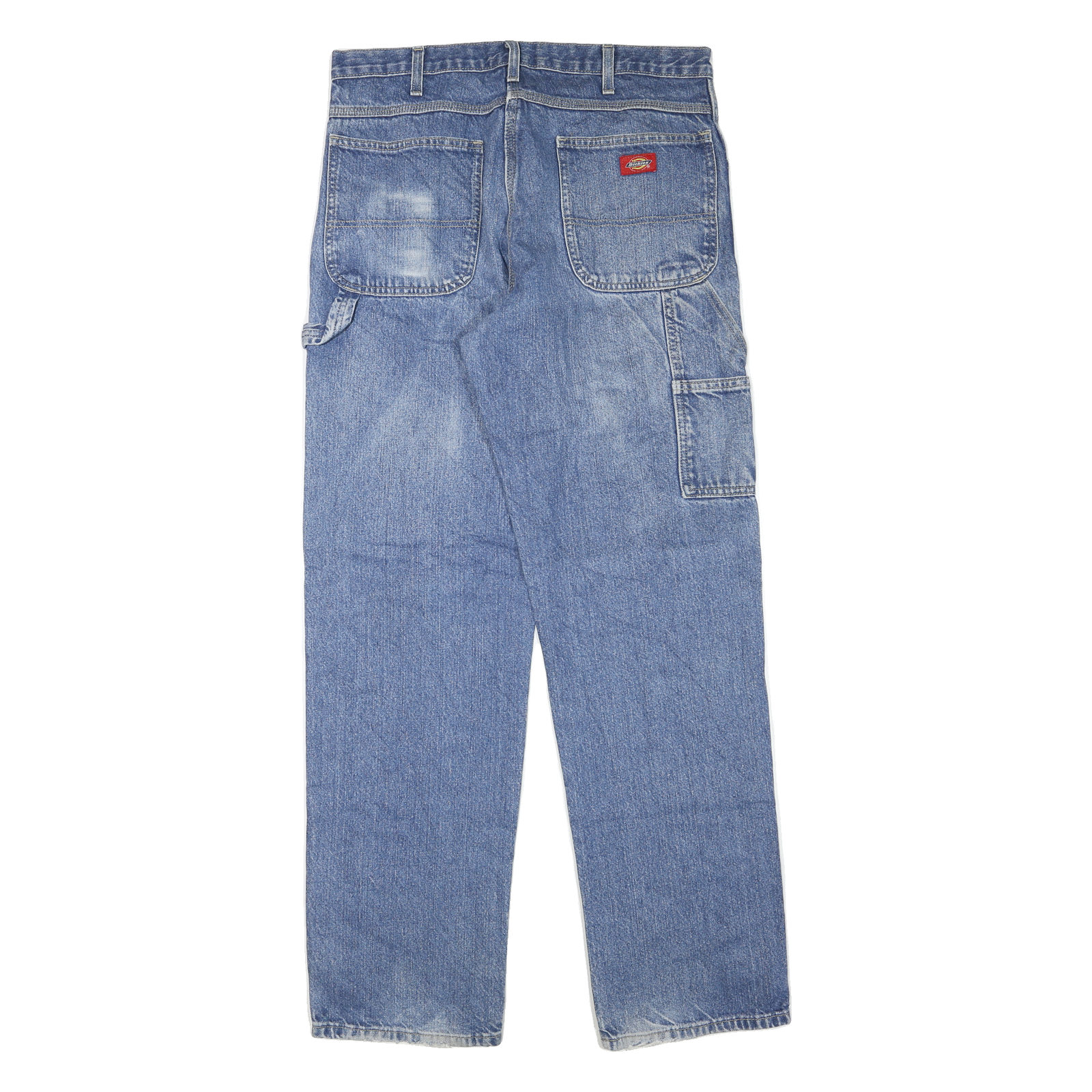 DICKIES Mens Jeans Blue Regular Straight Denim Medium W34 L34 Workwear Casual