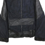 SNAP Mens Black & Black Faux Shearling Jacket XL Polyester Blend Zip Warm