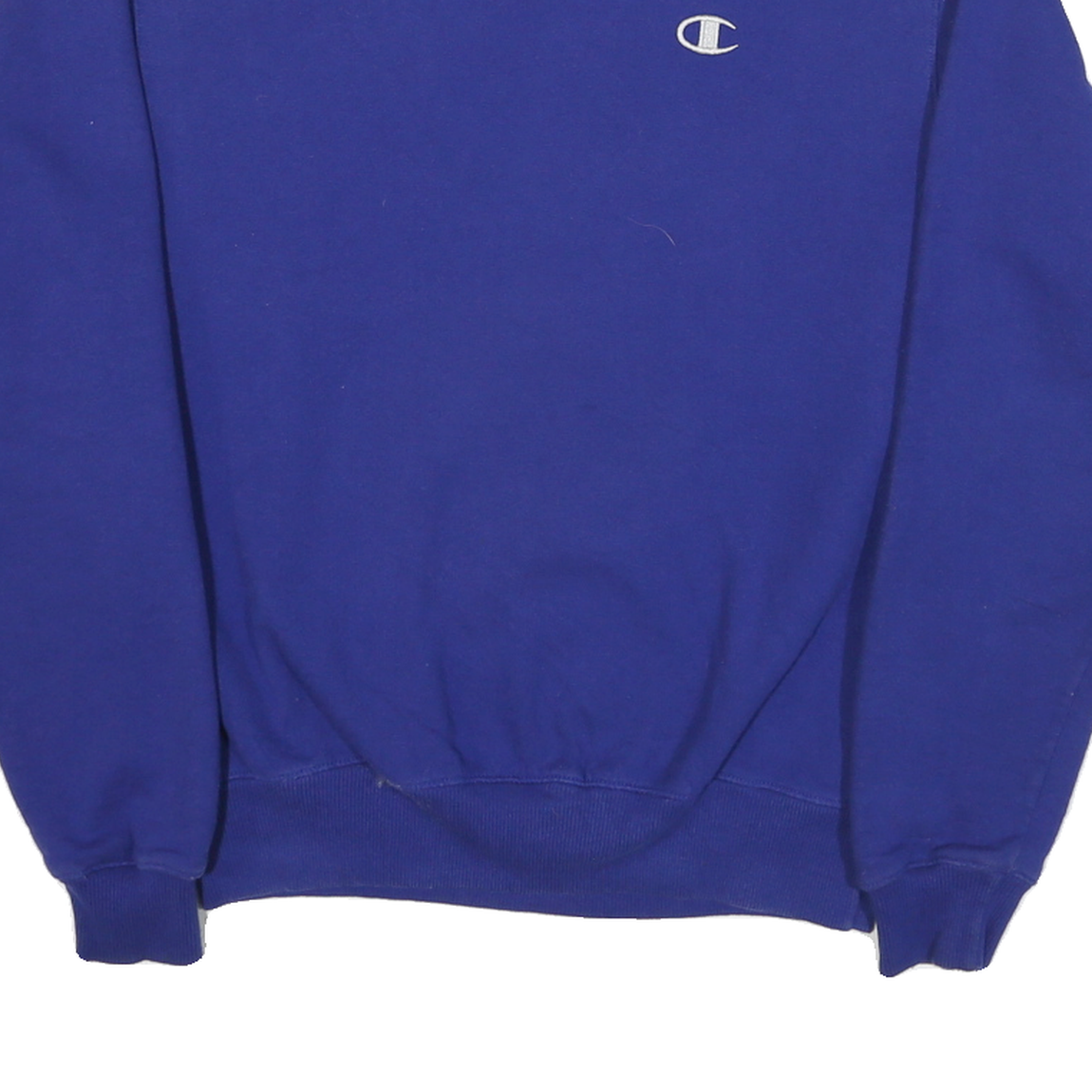 CHAMPION Mens Blue Crew Neck S Classic Cotton Blend Pullover Sweatshirt