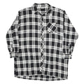 BREMO Mens Black & White Check Shirt 2XL Cotton Blend Long Sleeve Button