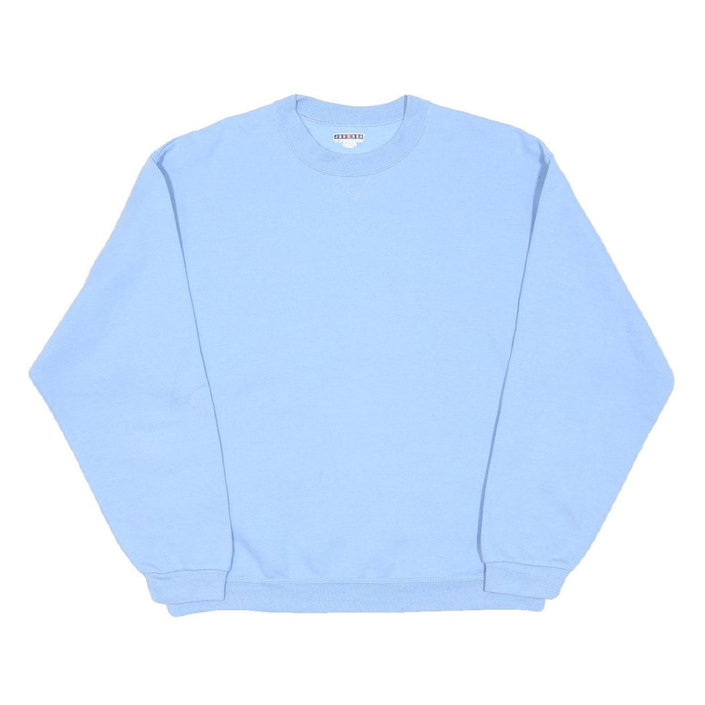 JERZEES Mens Blue Crew Neck M Classic Lightweight Sweatshirt Pullover