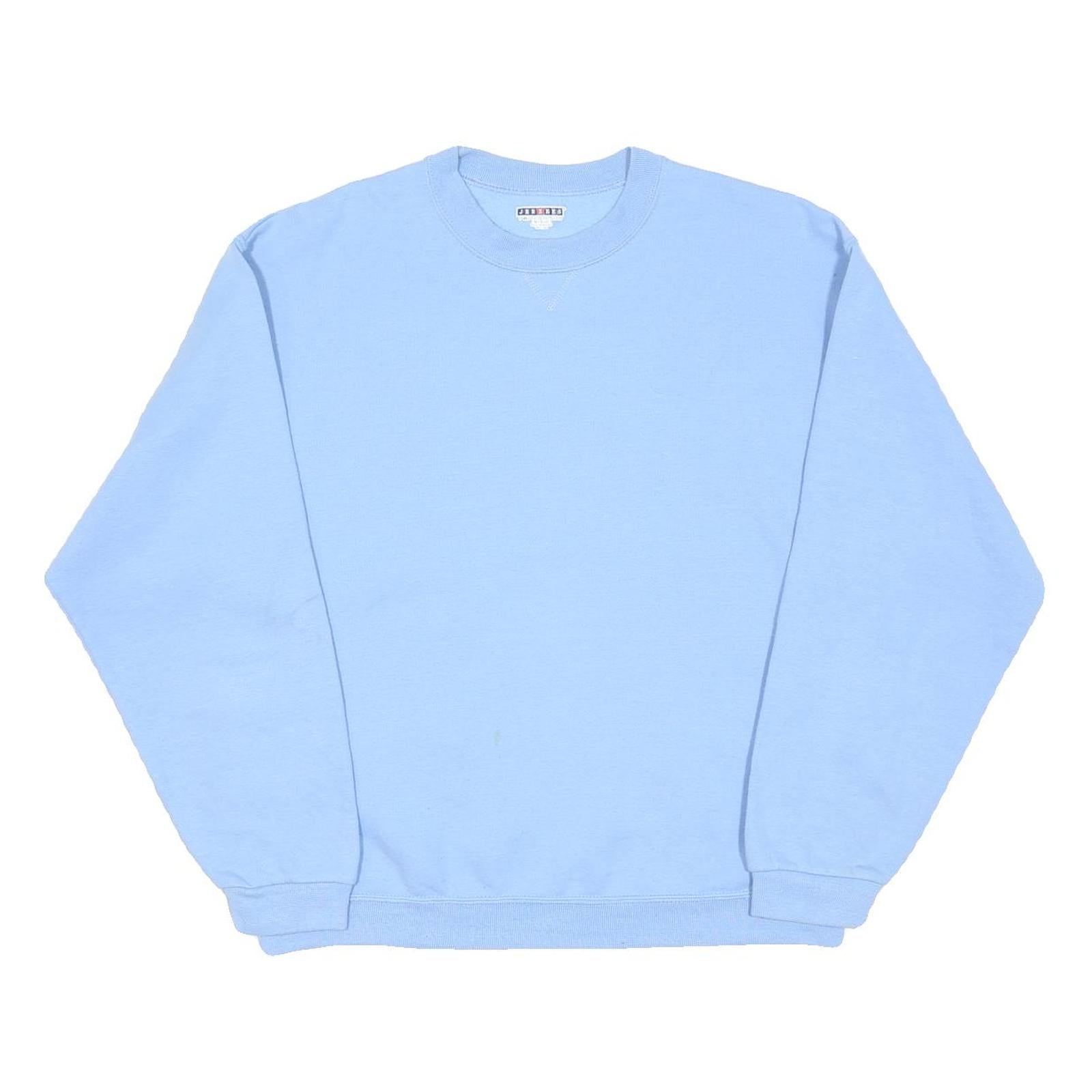 JERZEES Mens Blue Crew Neck M Classic Lightweight Sweatshirt Pullover