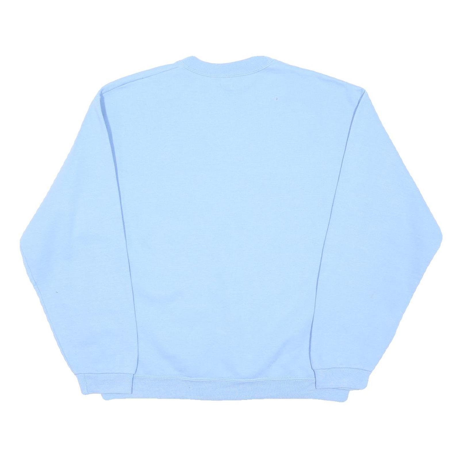 JERZEES Mens Blue Crew Neck M Classic Lightweight Sweatshirt Pullover