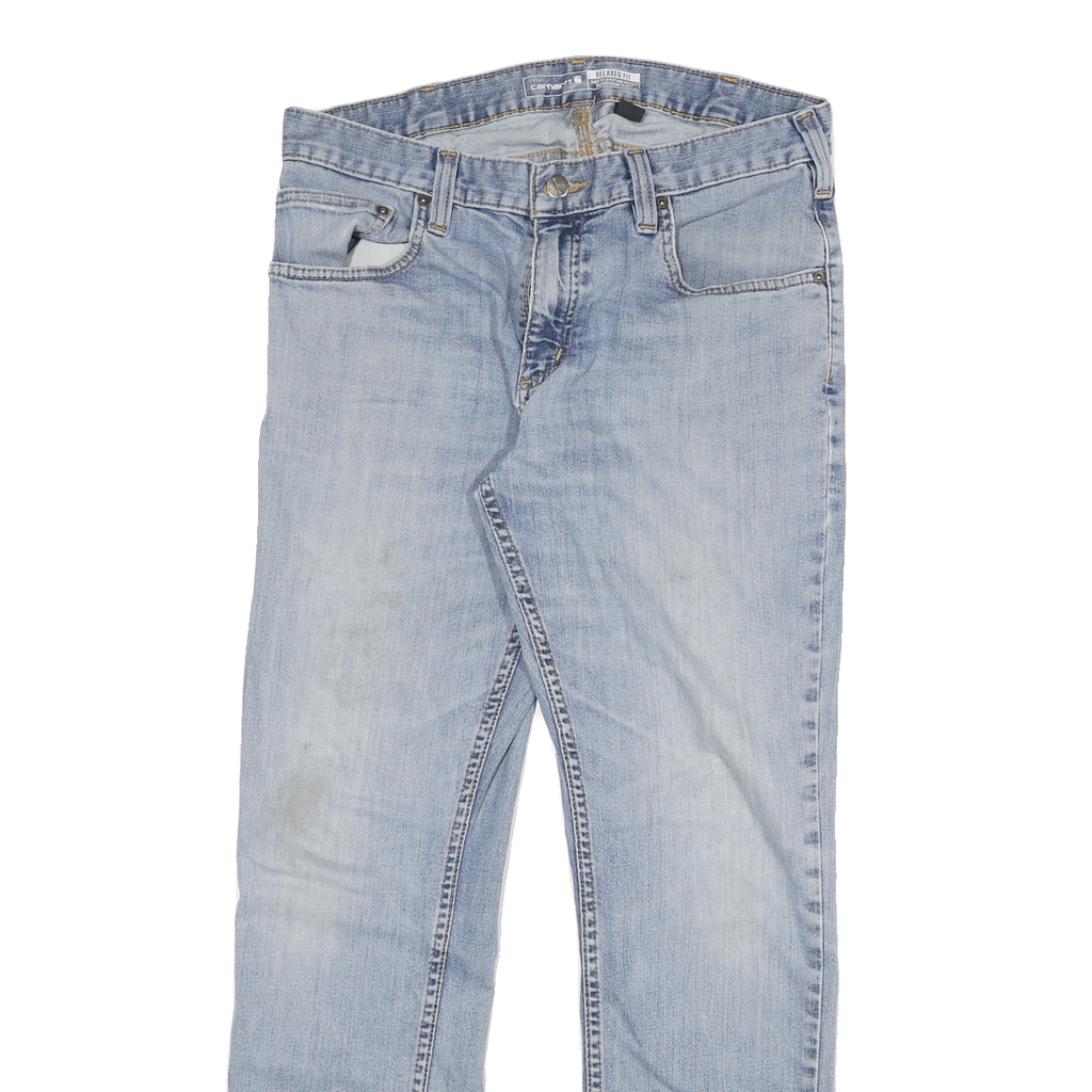 CARHARTT Mens Jeans Blue Regular Straight Denim Light W30 L29 Casual Workwear