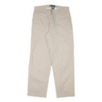 CHAPS Mens Regular Cotton Blend Beige Trousers W34 L32 Classic Zip Pocket