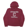 NIKE Mens Maroon Cedarcrest Football Pullover Hoodie L Cotton Blend