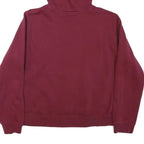 NIKE Mens Maroon Cedarcrest Football Pullover Hoodie L Cotton Blend
