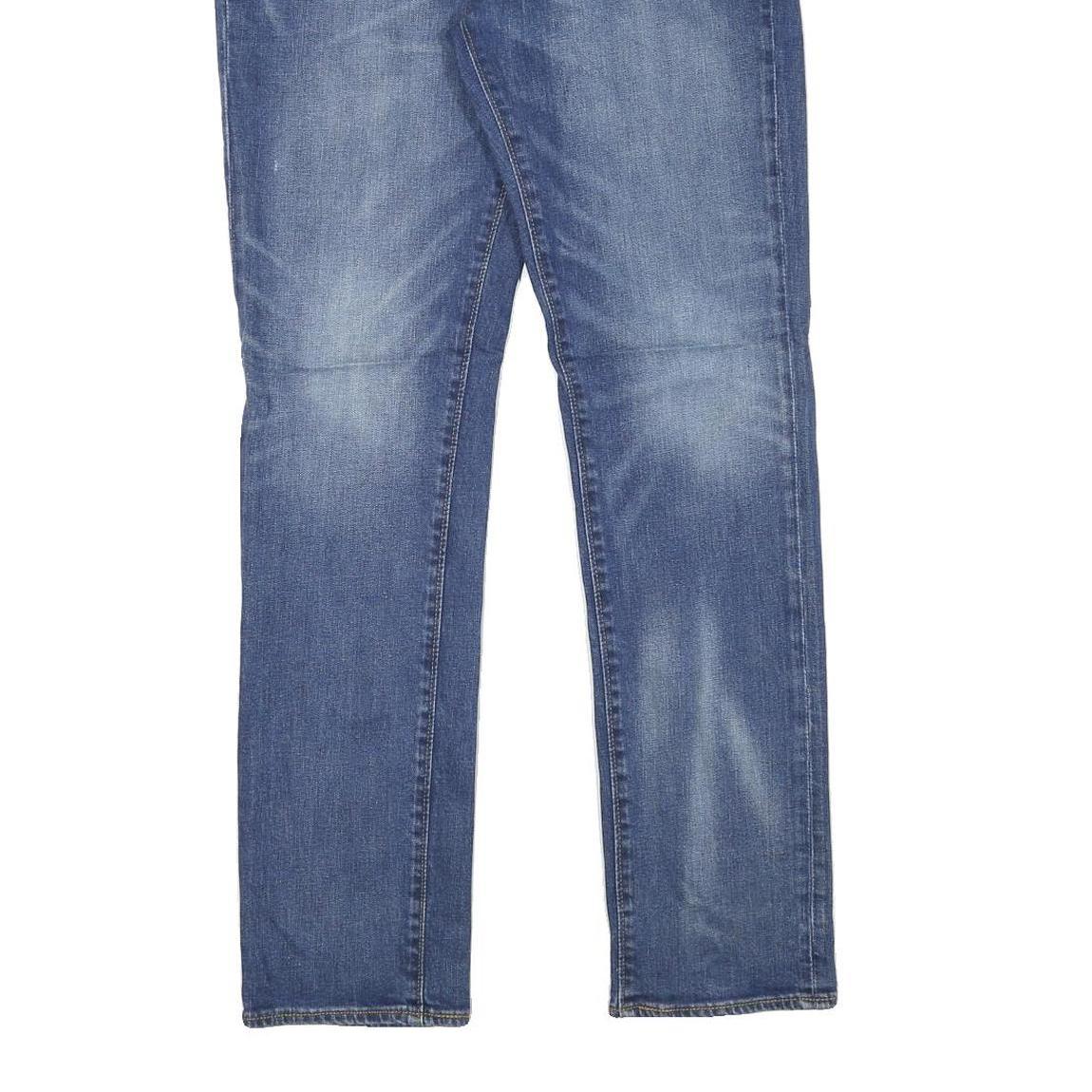 LEVI'S Mens Blue Slim Jeans Denim Medium W36 L34 Stylish Zip Closure