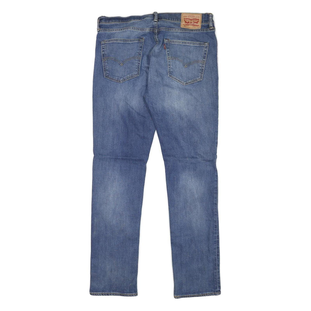 LEVI'S Mens Blue Slim Jeans Denim Medium W36 L34 Stylish Zip Closure