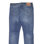 LEVI'S Mens Blue Slim Jeans Denim Medium W36 L34 Stylish Zip Closure
