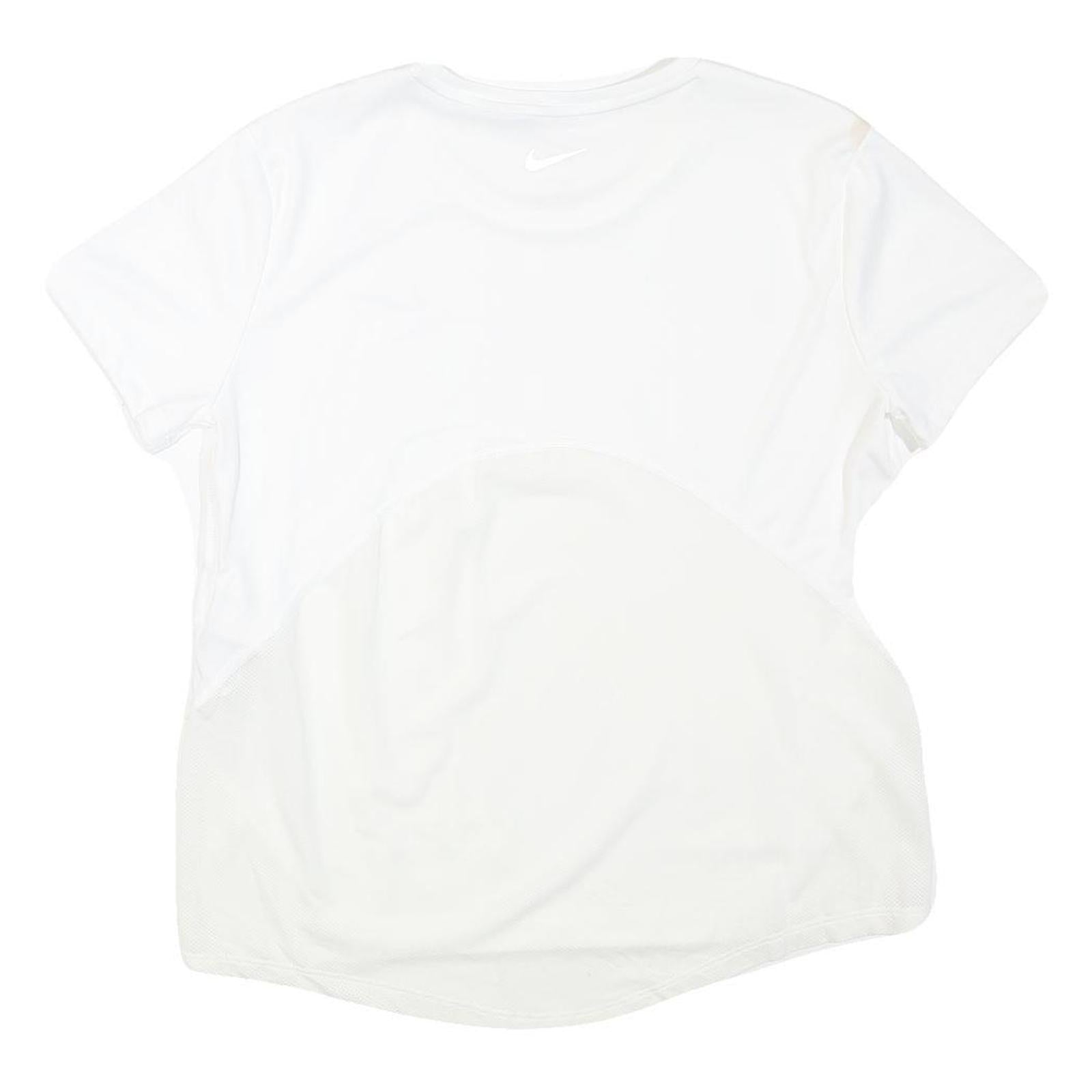 NIKE Womens White Running T-Shirt S Short Sleeve Crew Neck Lightweight