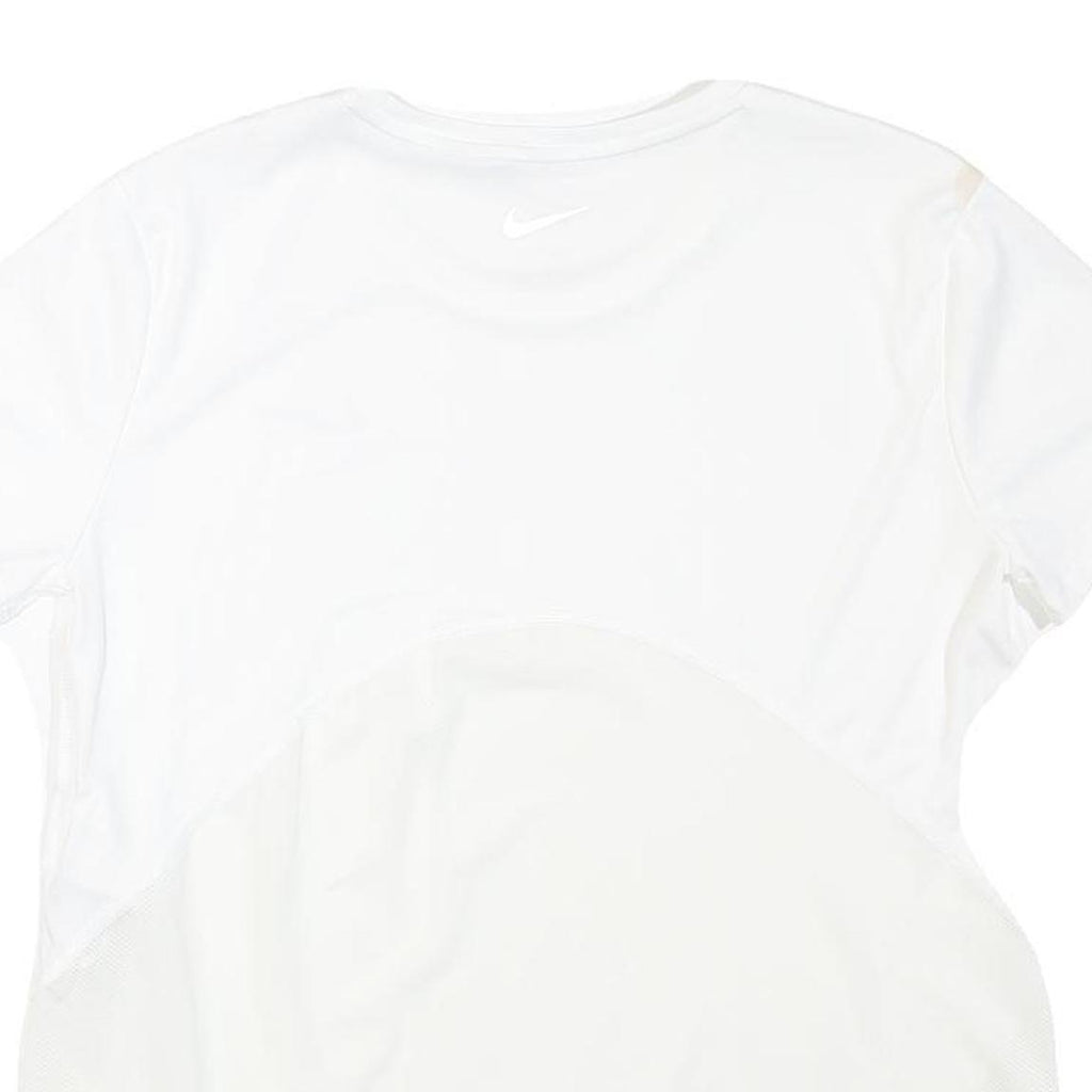 NIKE Womens White Running T-Shirt S Short Sleeve Crew Neck Lightweight