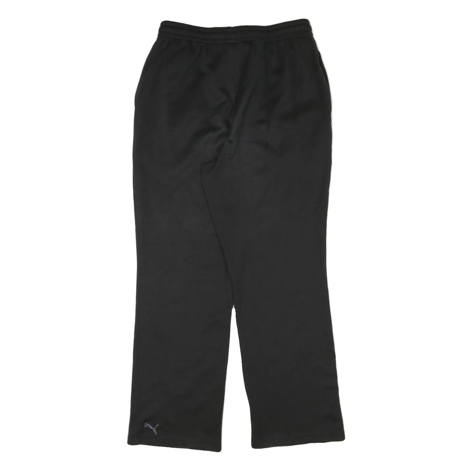 PUMA Mens Joggers Black L W30 L29 Relaxed Straight Polyester Blend