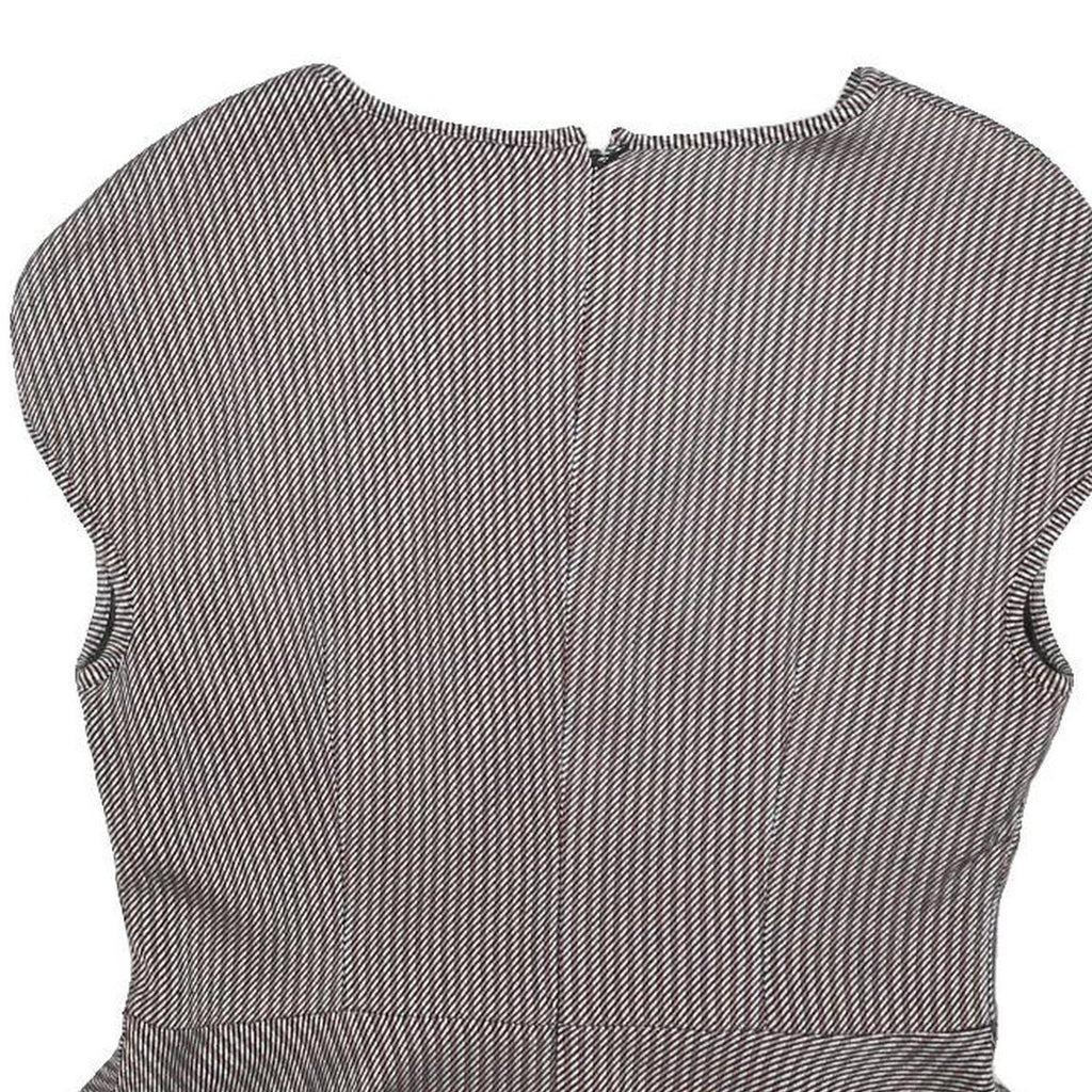 TED BAKER Womens Grey Wool Blend Peplum Top Sleeveless Round Neck L Stylish