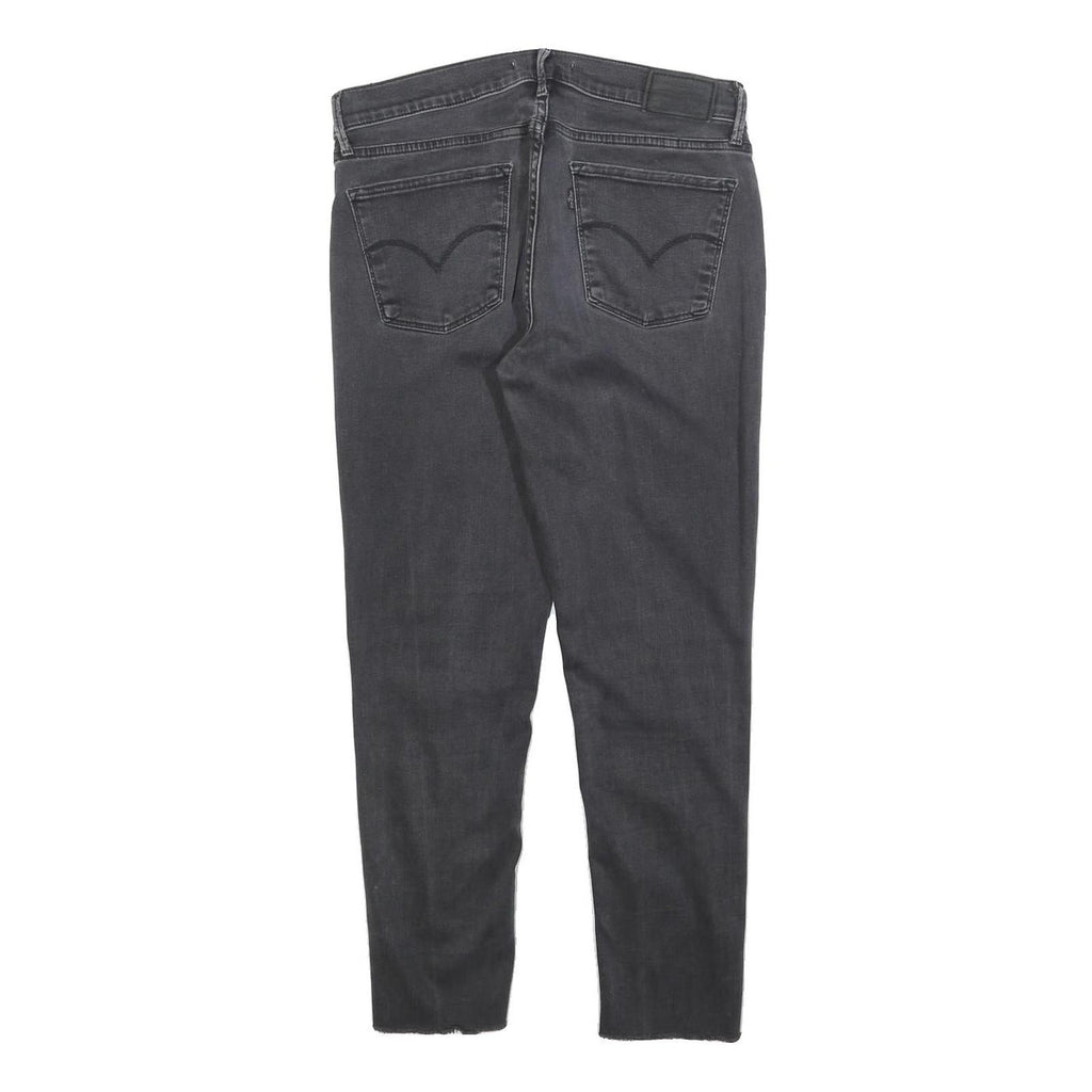 LEVI'S 710 Womens Jeans Black Slim Skinny Denim Raw W30 L25 Stretch Cotton Blend