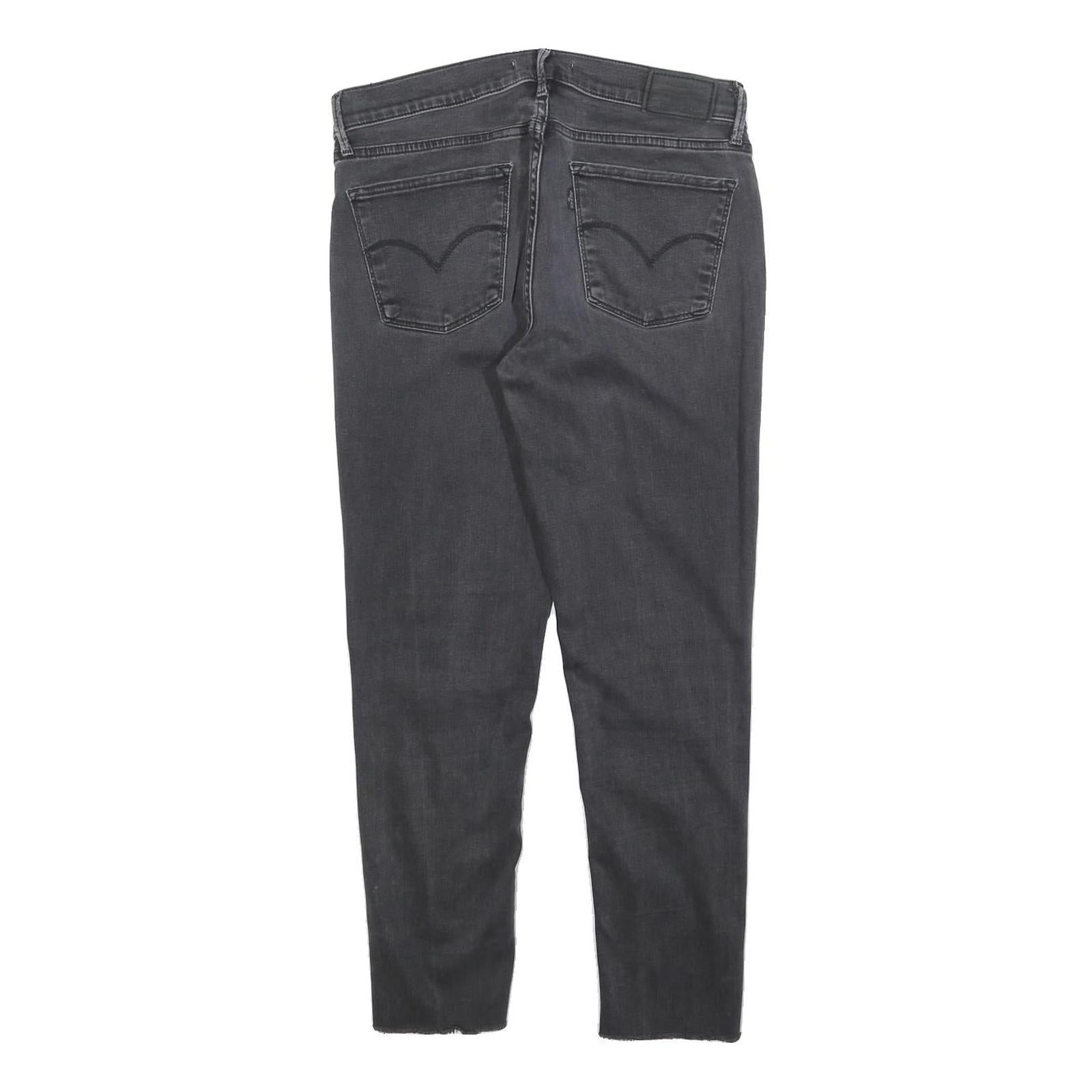 LEVI'S 710 Womens Jeans Black Slim Skinny Denim Raw W30 L25 Stretch Cotton Blend