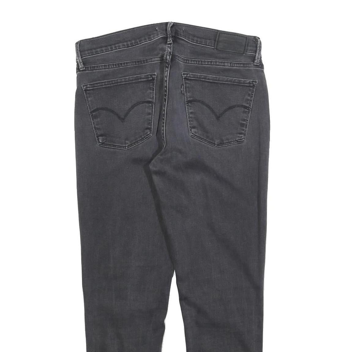 LEVI'S 710 Womens Jeans Black Slim Skinny Denim Raw W30 L25 Stretch Cotton Blend