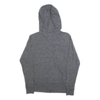 NIKE Mens Grey Heather Zip Up Hoodie L Cotton Blend Casual Sports Style