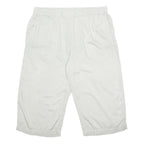BONMARCHE Womens White Viscose Woven Straight Trousers W36 L19 Loose Fit Pockets