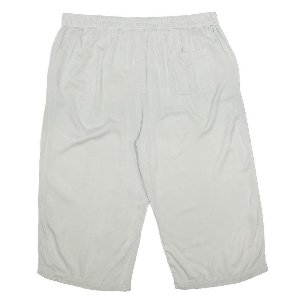 BONMARCHE Womens White Viscose Woven Straight Trousers W36 L19 Loose Fit Pockets