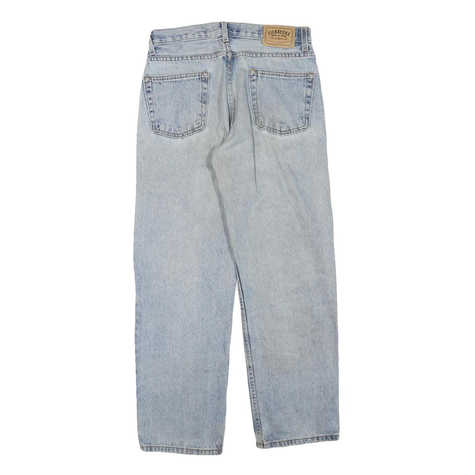 LEVI'S Womens Regular Fit Blue Denim Jeans W30 L30 Lightweight Cotton Blend Zip