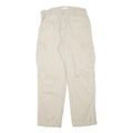 BETTER BE Womens Relaxed Beige Cotton Blend Cargo Trousers W29 L28 Zip Pockets