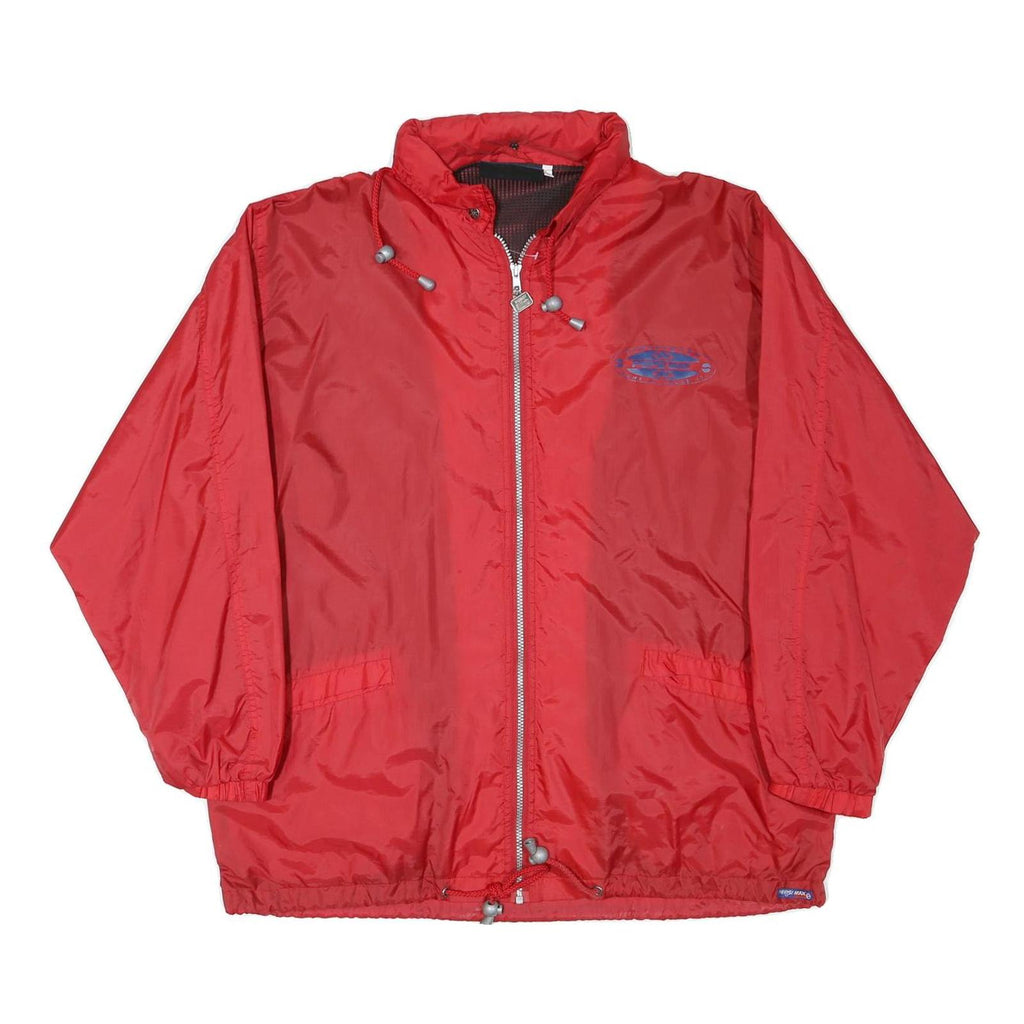 PEPSI MAX Mens Red Polyester Blend Jacket L Zip Plain Live Life Print