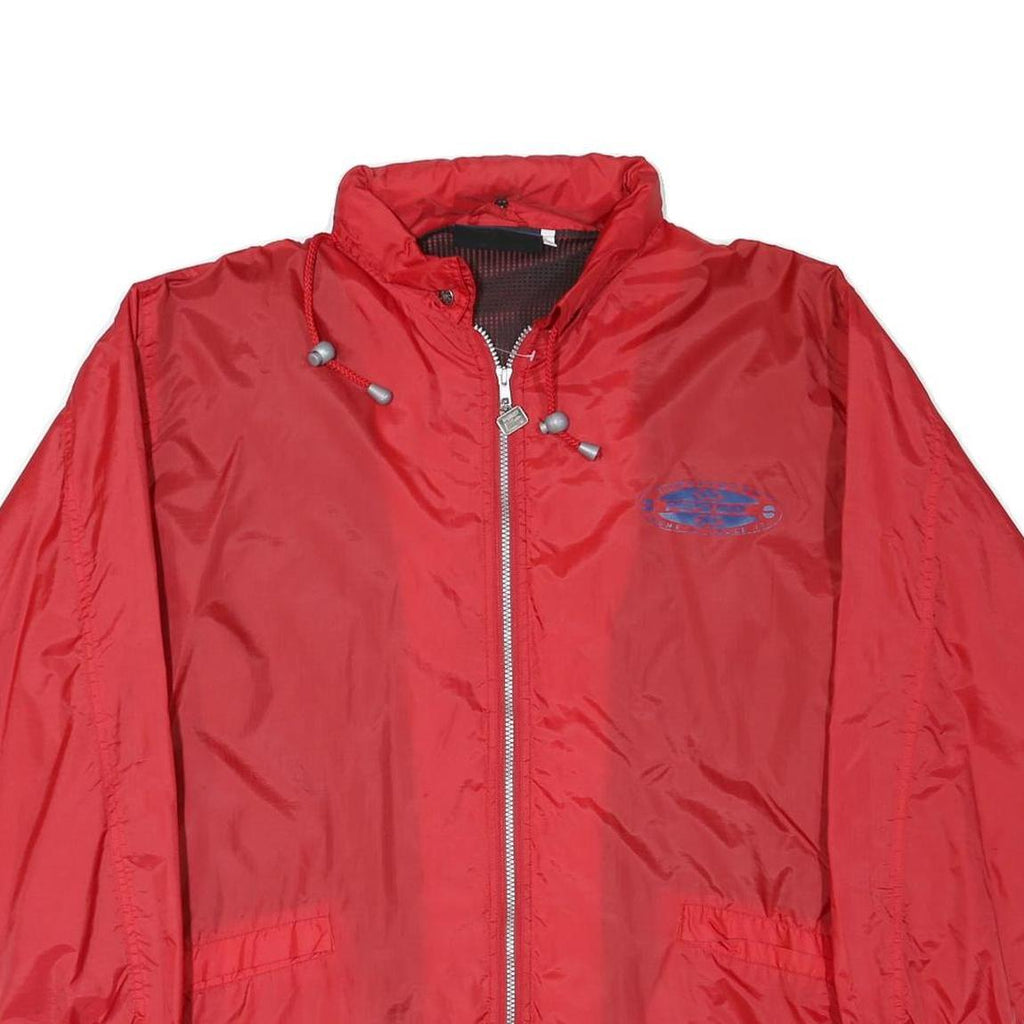 PEPSI MAX Mens Red Polyester Blend Jacket L Zip Plain Live Life Print