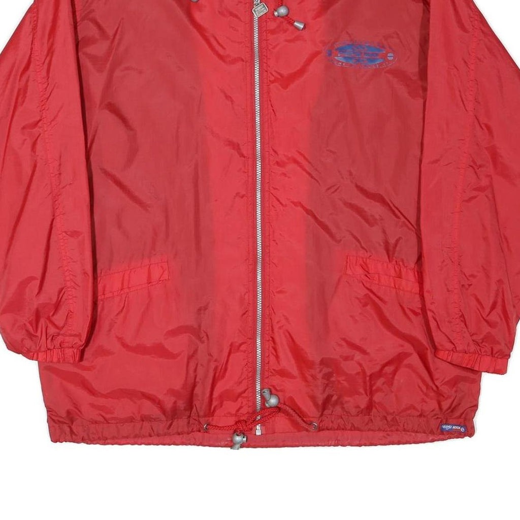 PEPSI MAX Mens Red Polyester Blend Jacket L Zip Plain Live Life Print