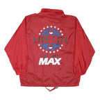 PEPSI MAX Mens Red Polyester Blend Jacket L Zip Plain Live Life Print