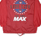 PEPSI MAX Mens Red Polyester Blend Jacket L Zip Plain Live Life Print