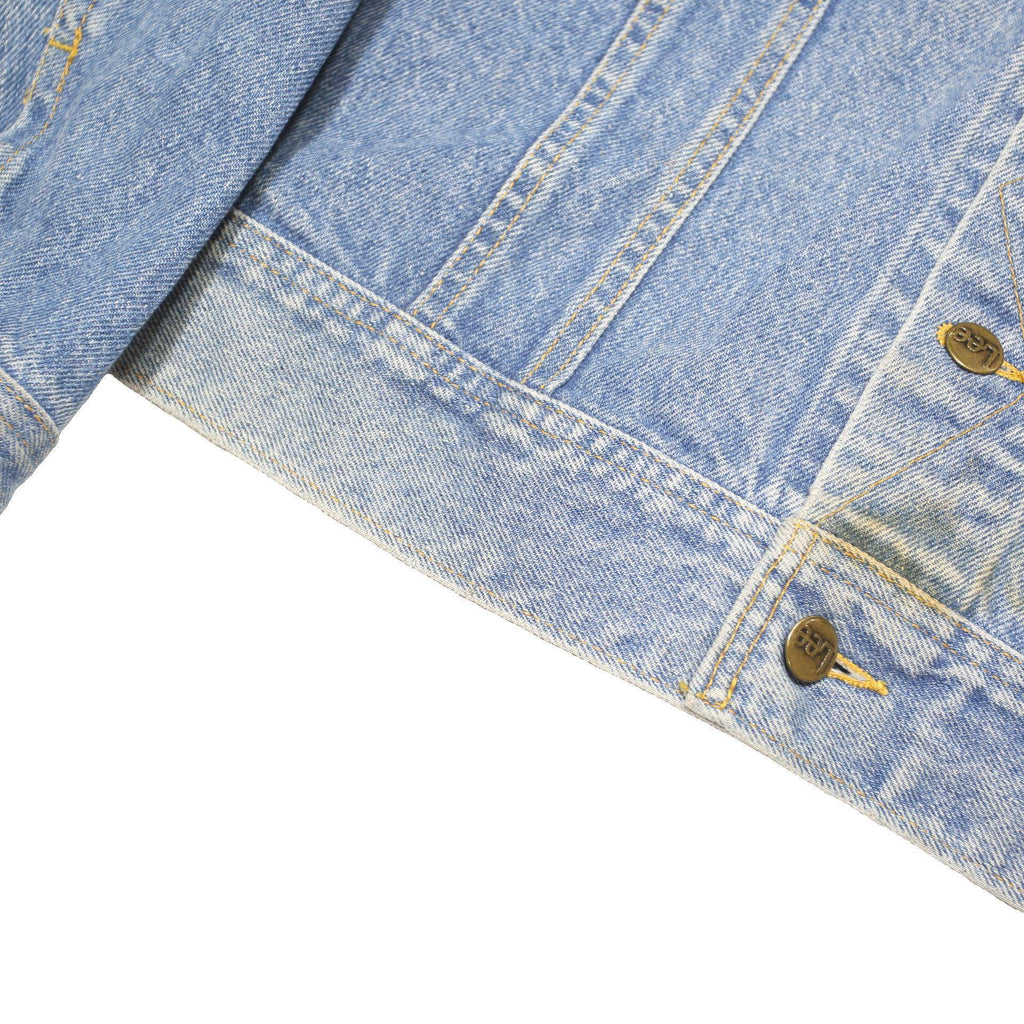 LEE Mens Blue Denim Jacket M Cotton Blend Button Closure Classic Fit Vintage