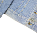 LEE Mens Blue Denim Jacket M Cotton Blend Button Closure Classic Fit Vintage