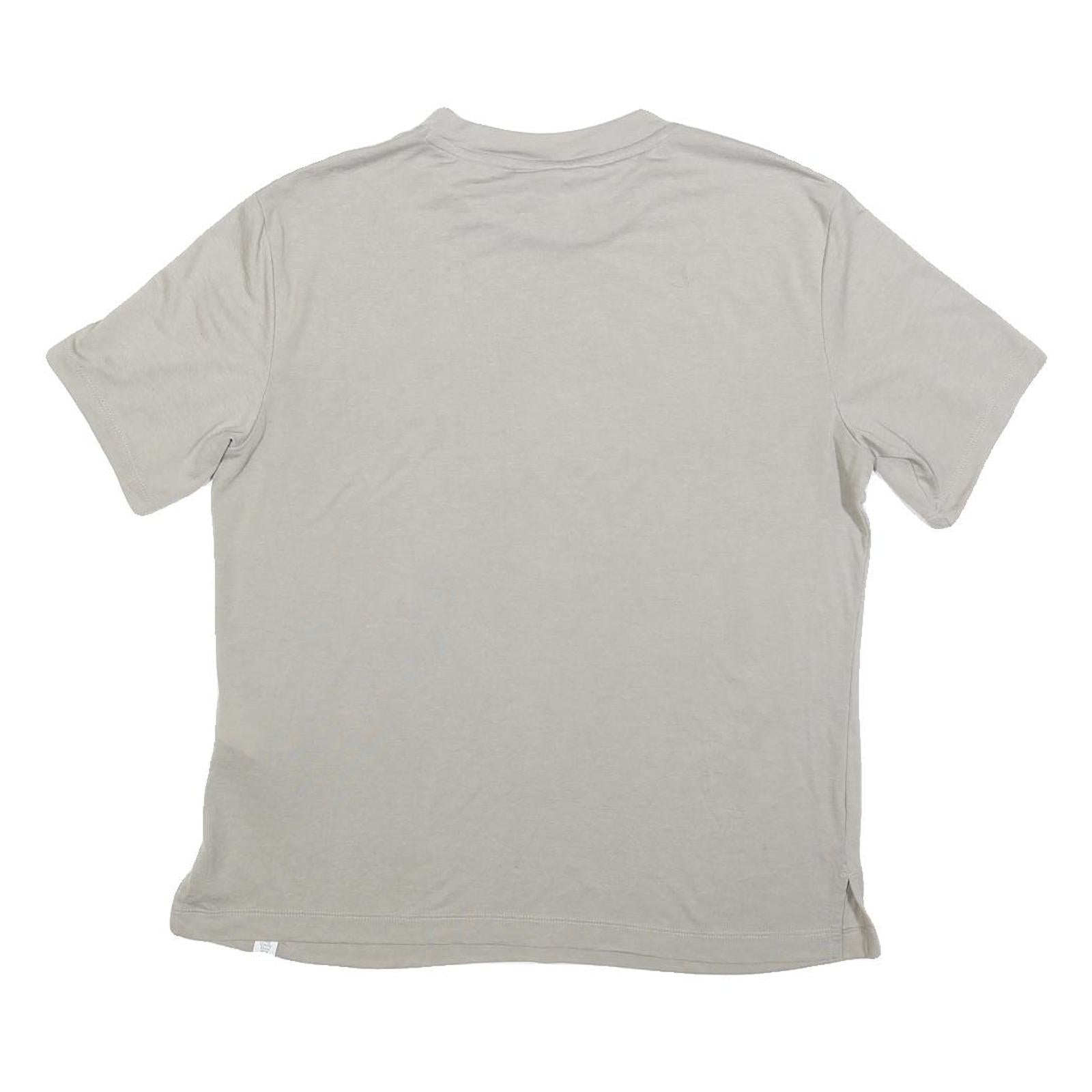 PUMA Womens Grey T-Shirt UK 12 Short Sleeve Crew Neck Cotton Logo Print