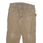 DICKIES Mens Regular Fit Jeans Beige Cotton Blend Zip W40 L30 Workwear