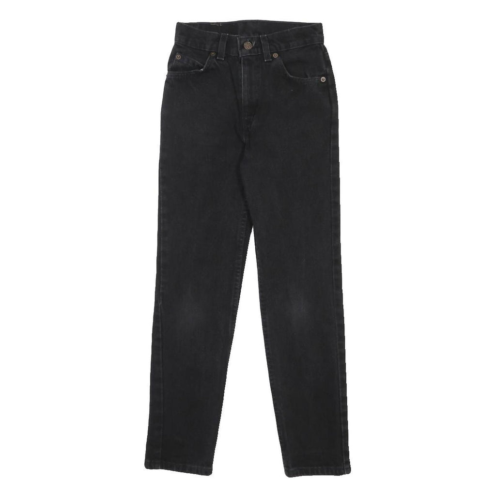 LEVI'S Boys Jeans Black Slim Skinny Denim Medium W23 L26 Cotton Zip Casual