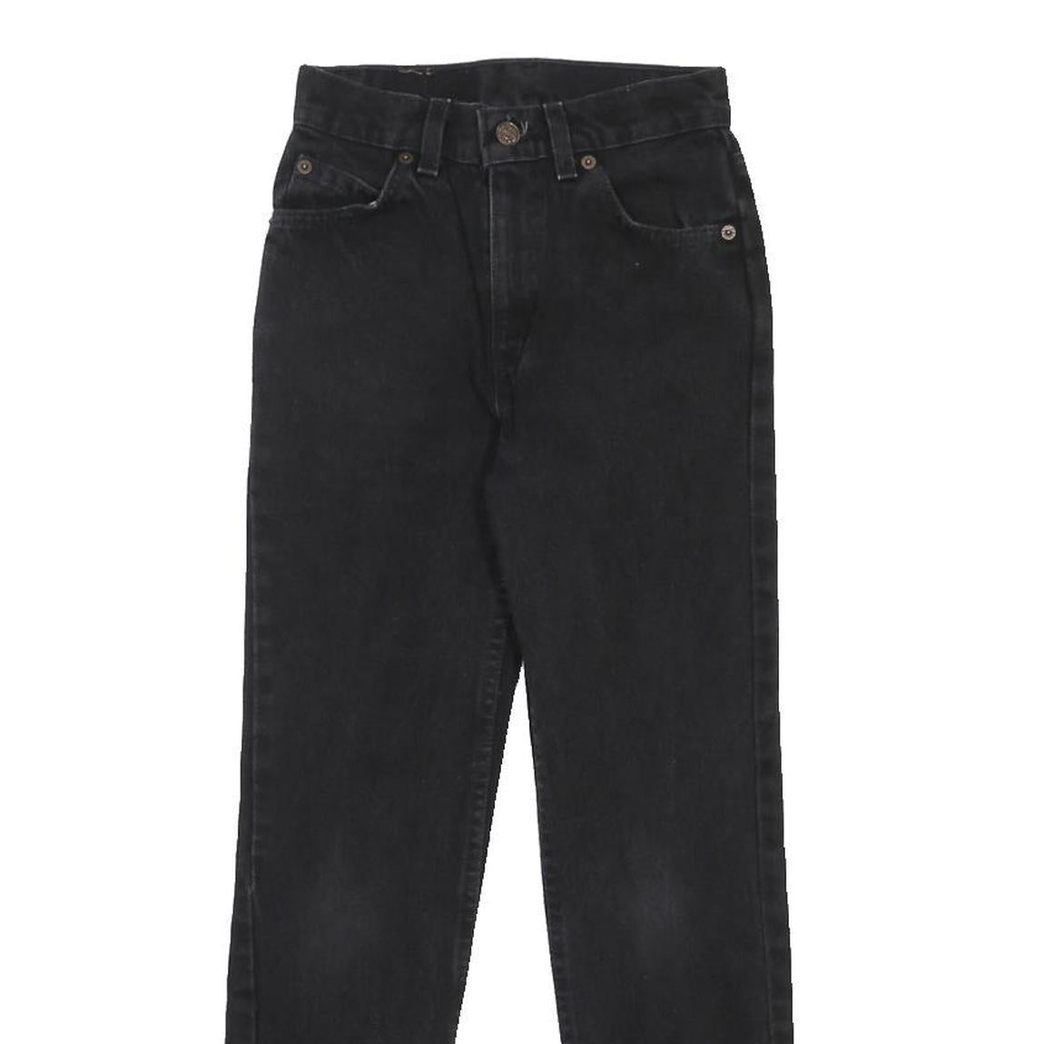 LEVI'S Boys Jeans Black Slim Skinny Denim Medium W23 L26 Cotton Zip Casual