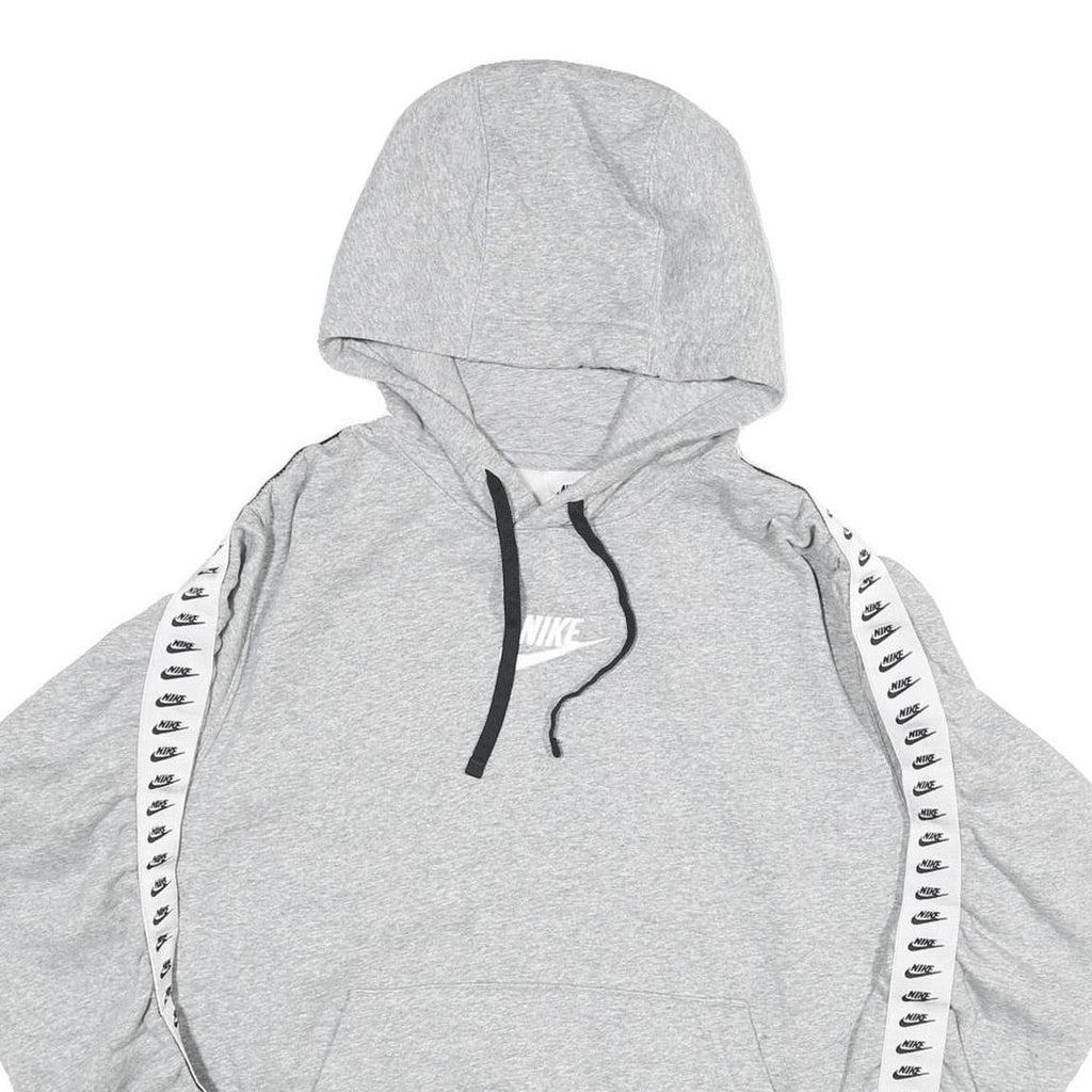 NIKE Mens Grey Hoodie M Cotton Blend Pullover Sportswear Sweatshirt
