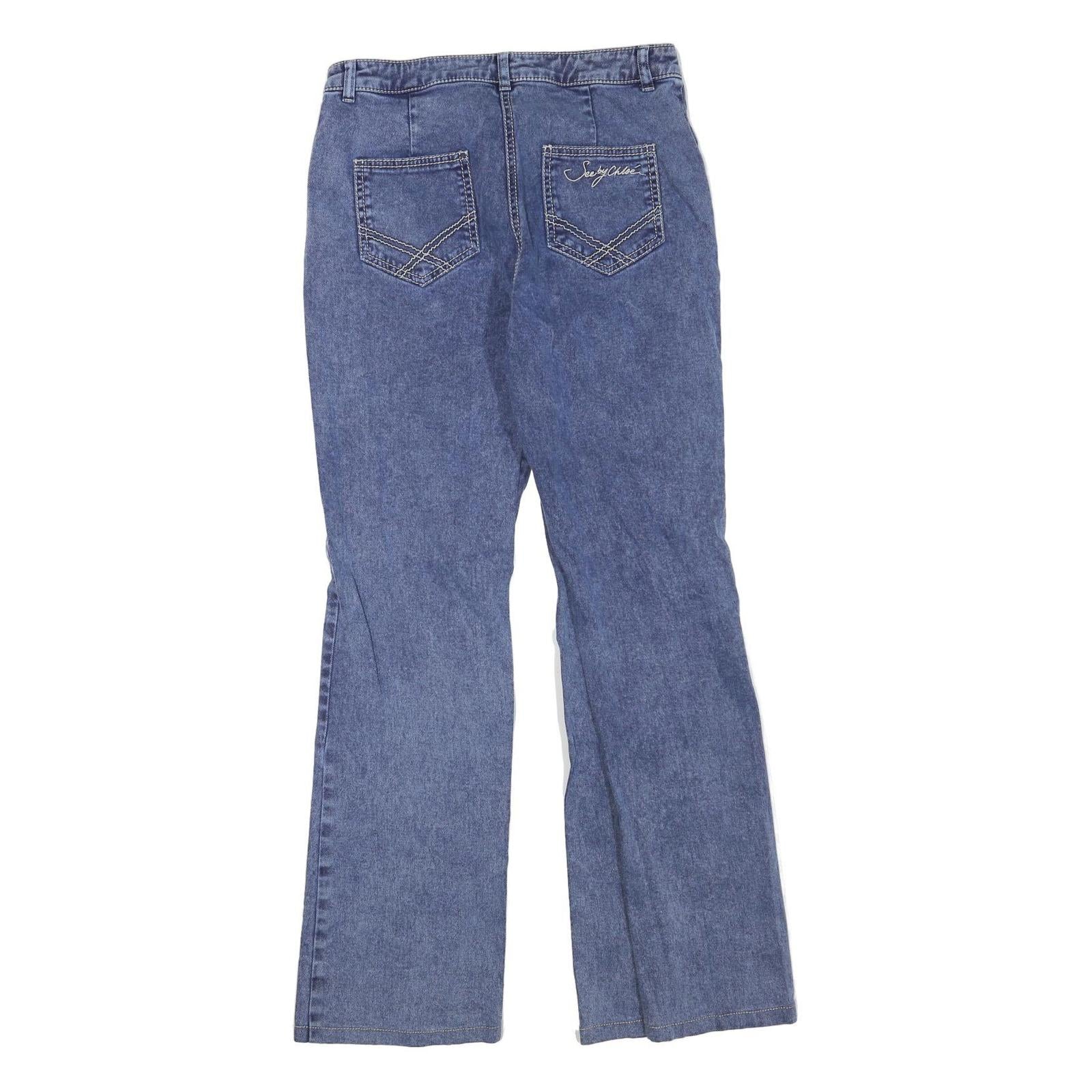 SEEN BY CHLOE Womens Jeans Blue Regular Flared Denim Medium W28 L30 Stylish