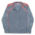 ADIDAS Mens Grey & Red Track Jacket M Polyester Blend Plain Sportswear Zip